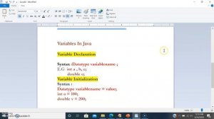 Java Basic Concepts- Variables, Identifiers, Kewords