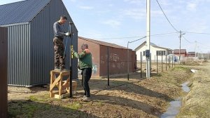 Забивное устройство для столбов. И немного про колодец.