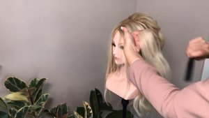 Низкий текстурный пучок. Wedding hairstyle tutorial