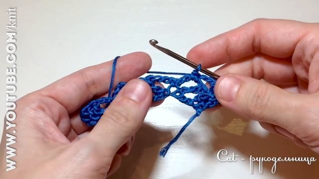 Ажурный узор крючком Вертикальные полосы смотреть онлайн