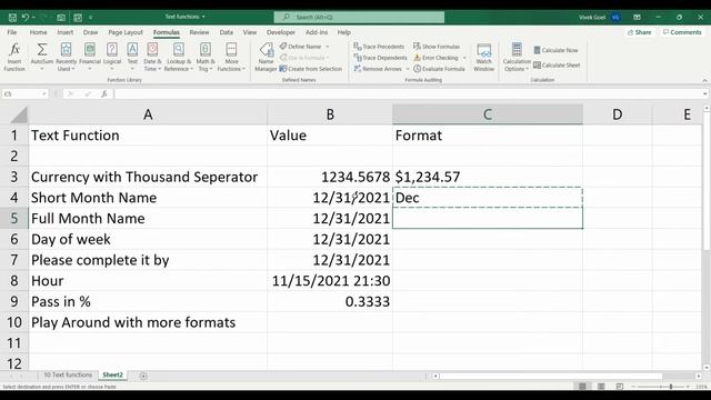 Text Function in Excel | Excel Text Function смотреть онлайн