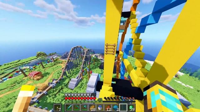 Encontramos un PARQUE de ATRACCIONES en una ALDEA de MINECRAFT 1.18! ? смотреть онлайн