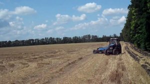 Дискование стерни пшеницы. Внесение сульфата аммония. МТЗ-1221.2 + БДМ-3.2. , МТЗ-82.1. + ОП-2000.