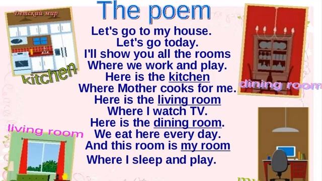 Parts of the house and rooms vocabulary. Части дома и комнаты на английском языке смотреть онлайн