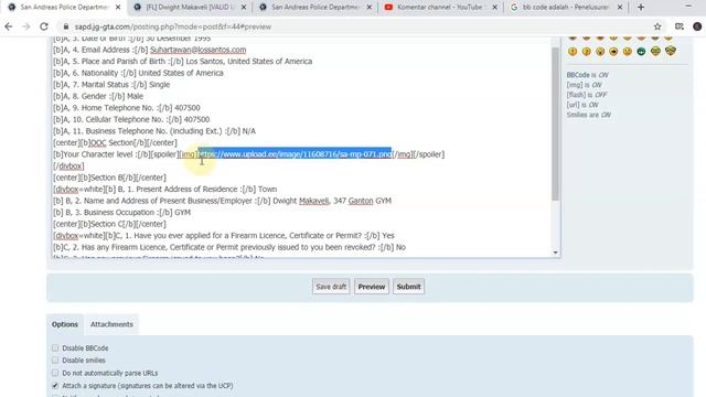 JGRP : Cara Menulis Formulir BB Code Fire Arms License смотреть онлайн