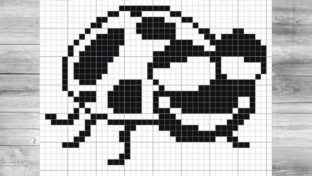 Рисунки по клеточкам #7 - Божья коровка [Как нарисовать Божью коровку] смотреть онлайн