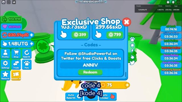 NEW UPDATE CODES *St Patrick's World* [EVENT!] Rebirth Champions X ROBLOX | ALL CODES смотреть онлайн