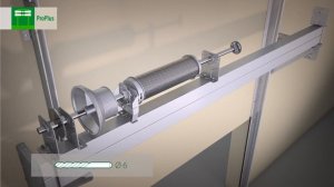 Вертикальный монтаж с нижним расположением вала промышленных ворот серий ProPlus и ProTrend