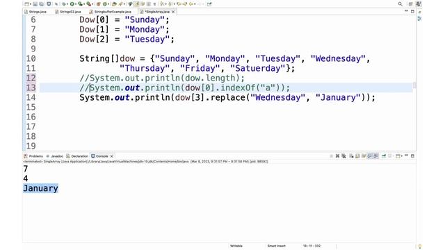 Single Dimensional Array Java - 04