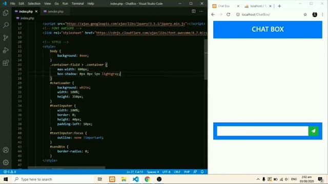 Making ChatBox with PHP and Ajax смотреть онлайн