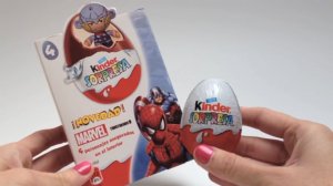 4 Киндер Сюрприз Яйца Человек Паук Капитан Америка 4 Kinder Surprise Eggs Spider Man  