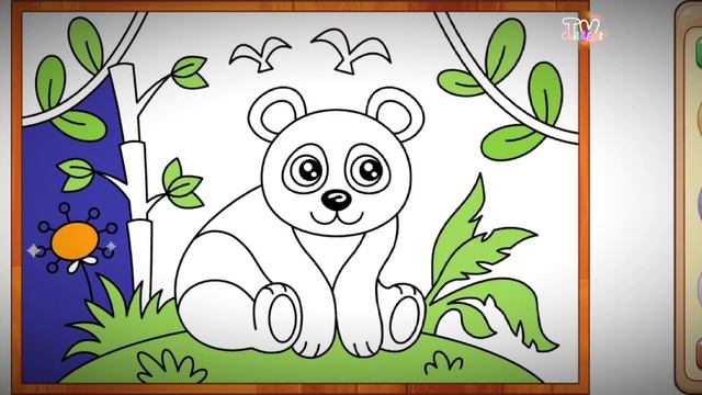 mewarnai gambar hewan panda❗coloring pictures of panda animals #mewarnai #coloring #gambar #picture