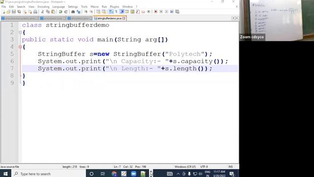 JPR L-27: StringBuffer class, StringBuilder class, Vector Class смотреть онлайн