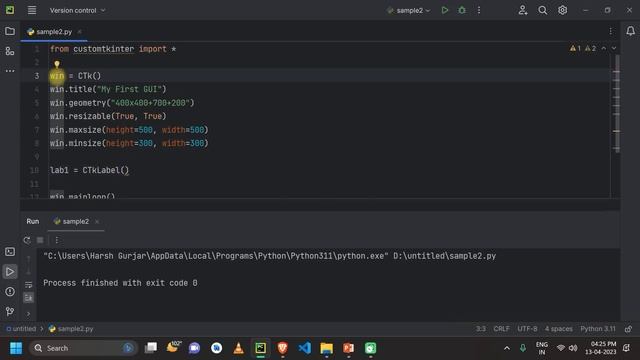 How to Add Label Widget to Your Modern GUI Using CustomTkinter in Python - E3 - Hindi - Harsh Nagar