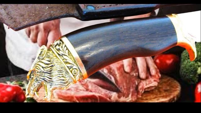 Нож Оборотень с литьем и упором ст.40Х13 без чехла HRC 55/56 ед., рукоять — венге и латунь смотреть онлайн