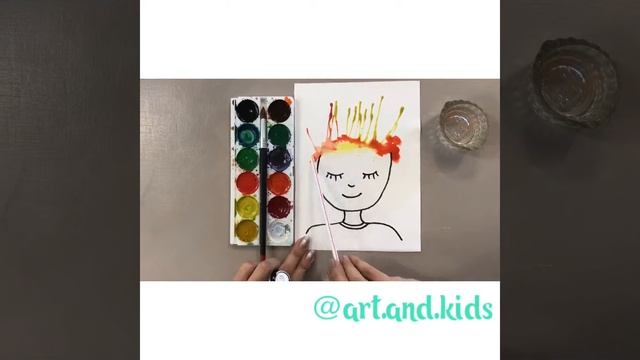 Рисуем портрет с ребенком необычным способом смотреть онлайн