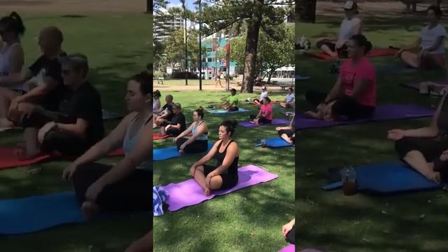 Yoga in the park with Danny