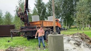 Плывун в колодце ☹️Бурение колодца машиной в Московской Области! Колодец на плывуне!!!