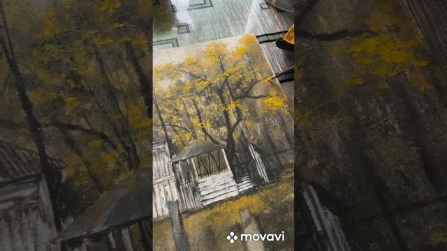 «Листья жёлтые» акрил, оргалит 21*30 смотреть онлайн