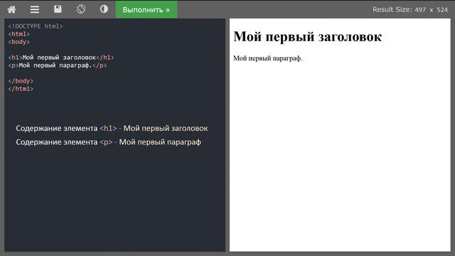 HTML Элементы. W3Schools на русском. Уроки для начинающих