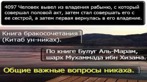 4097 Человек вывел из владения рабыню, с который совершал половой акт, затем стал совершать