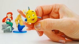 Большие яйца с сюрпризами Русалочка Ариэль Урсула Флаундер Себастьян Царь Тритон Ariel