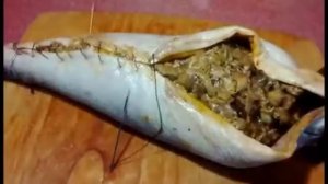 Старинный рецепт - фаршированная горбуша с грибами