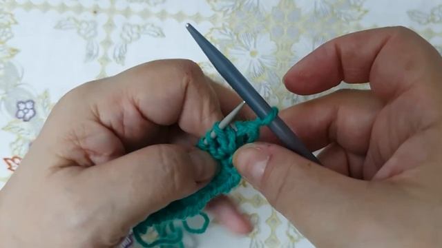 Азбука вязания. Урок 13.                      Узор"Узелки".