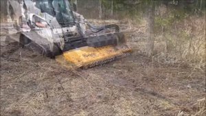 Очистка участка мульчером. Экосервис 77.