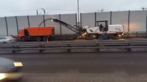 снятие асфальта фрезой