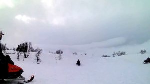 Snowmobile fun in Sweden