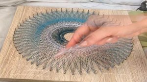 STRING ART - Мандала, сплетённая из ниток. Blue Mandala
