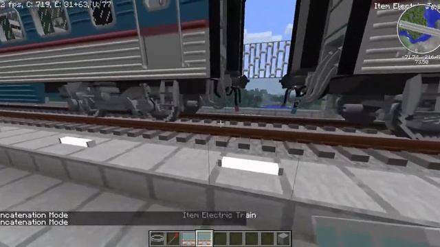 Minecraft RTM [Real Train Mod] | High-speed line test смотреть онлайн