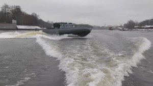 Град-860 ходовые испытания в зимней воде