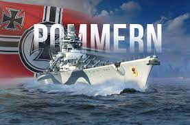 Мир кораблей. Бой Немецкого линкора 9 лвл. POMMERN может постоять за себя в 2023г.