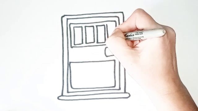 HOW TO DRAW A DOOR \ CÓMO DIBUJAR UNA PUERTA \ COMMENT DESSINER UNE PORTE смотреть онлайн