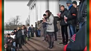 Краматорск - 22.02.2014, митинг  возле ДК НКМЗ, создание дружин и начальник  горотдела милиции.