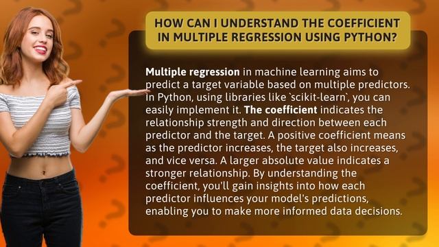 How Can I Understand the Coefficient in Multiple Regression Using Python?