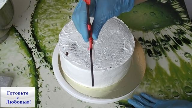 Оформление тортика с силуэтом девушки / Making a cake with a silhouette of a girl