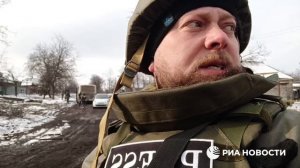 Разрушения в освобожденной Волновахе