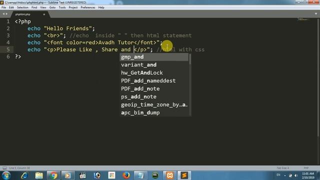 php with html | how to use php with html | php tutorial | avadh tutor