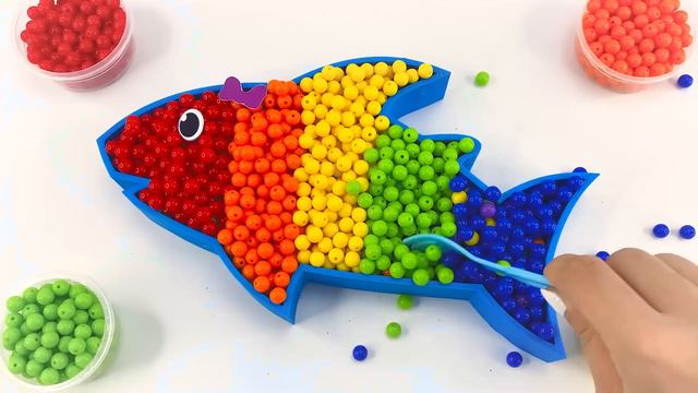 Satisfying Video   How To Make Rainbow Fish Bathtub With Mixing Beads Cutting ASMR   By ODD