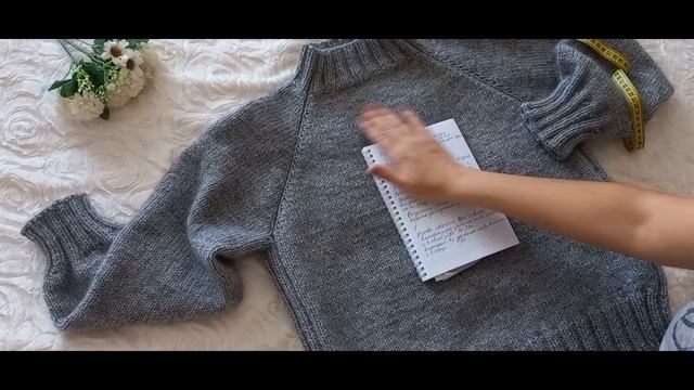 Свитер регланом сверху. Из пряжи Alize Lanagold. Как я вязала.