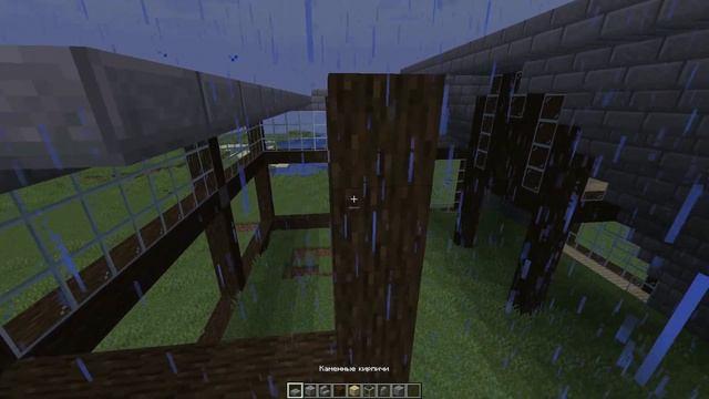 Minecraft - Строим дом со скатной крышей