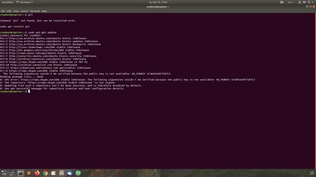 Git installation on Ubuntu Linux смотреть онлайн