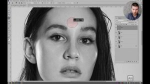 Делаю ретушь чб портрета в photoshop