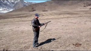 Испытание ружья ИЖ-43Е по мишени