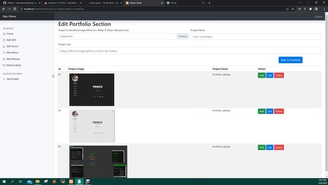 Dynamic Responsive Personal Portfolio Website With Admin Panel | PHP Mysql  |  The terminal Boy