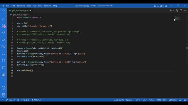 Tkinter Tutorial For Beginners - Python Tkinter Geometry Manager