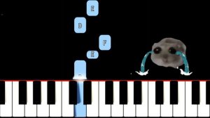 Sad Crying Hamster Violin Meme - EASY Piano Tutorial (Woe Is Me)
